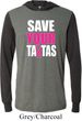 Mens Breast Cancer Shirt Save Your Tatas Lightweight Hoodie Tee