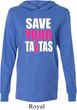 Mens Breast Cancer Shirt Save Your Tatas Lightweight Hoodie Tee