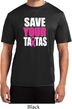 Mens Breast Cancer Shirt Save Your Tatas Moisture Wicking Tee T-Shirt