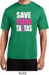 Mens Breast Cancer Shirt Save Your Tatas Moisture Wicking Tee T-Shirt