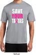 Mens Breast Cancer Shirt Save Your Tatas Moisture Wicking Tee T-Shirt