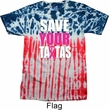 Mens Breast Cancer Shirt Save Your Tatas Patriotic Tie Dye Tee T-shirt