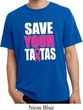 Mens Breast Cancer Shirt Save Your Tatas Pigment Dyed Tee T-Shirt