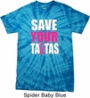 Mens Breast Cancer Shirt Save Your Tatas Spider Tie Dye Tee T-shirt