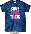 Mens Breast Cancer Shirt Save Your Tatas Spider Tie Dye Tee T-shirt