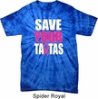 Mens Breast Cancer Shirt Save Your Tatas Spider Tie Dye Tee T-shirt