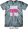 Mens Breast Cancer Shirt Save Your Tatas Spider Tie Dye Tee T-shirt