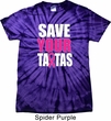 Mens Breast Cancer Shirt Save Your Tatas Spider Tie Dye Tee T-shirt