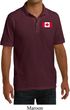 Mens Canada Polo Canadian Flag Pocket Print Pique Polo Shirt