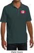 Mens Canada Polo Canadian Flag Pocket Print Pique Polo Shirt