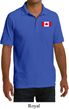 Mens Canada Polo Canadian Flag Pocket Print Pique Polo Shirt