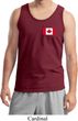 Mens Canada Tank Top Canadian Flag Pocket Print Tanktop