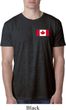 Mens Canada Tee Canadian Flag Pocket Print Burnout Shirt