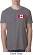 Mens Canada Tee Canadian Flag Pocket Print Burnout Shirt