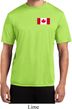 Mens Canada Tee Canadian Flag Pocket Print Dry Wicking Shirt