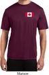 Mens Canada Tee Canadian Flag Pocket Print Dry Wicking Shirt