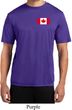 Mens Canada Tee Canadian Flag Pocket Print Dry Wicking Shirt