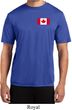 Mens Canada Tee Canadian Flag Pocket Print Dry Wicking Shirt