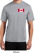 Mens Canada Tee Canadian Flag Pocket Print Dry Wicking Shirt