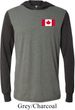 Mens Canada Tee Canadian Flag Pocket Print Lightweight Hoodie