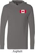 Mens Canada Tee Canadian Flag Pocket Print Lightweight Hoodie