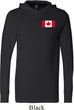 Mens Canada Tee Canadian Flag Pocket Print Lightweight Hoodie
