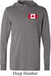 Mens Canada Tee Canadian Flag Pocket Print Lightweight Hoodie