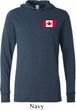 Mens Canada Tee Canadian Flag Pocket Print Lightweight Hoodie
