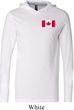 Mens Canada Tee Canadian Flag Pocket Print Lightweight Hoodie