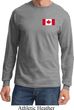 Mens Canada Tee Canadian Flag Pocket Print Long Sleeve