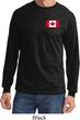 Mens Canada Tee Canadian Flag Pocket Print Long Sleeve