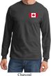 Mens Canada Tee Canadian Flag Pocket Print Long Sleeve