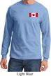 Mens Canada Tee Canadian Flag Pocket Print Long Sleeve