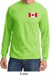Mens Canada Tee Canadian Flag Pocket Print Long Sleeve