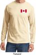 Mens Canada Tee Canadian Flag Pocket Print Long Sleeve