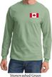 Mens Canada Tee Canadian Flag Pocket Print Long Sleeve