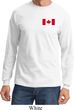 Mens Canada Tee Canadian Flag Pocket Print Long Sleeve