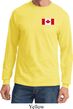Mens Canada Tee Canadian Flag Pocket Print Long Sleeve