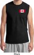 Mens Canada Tee Canadian Flag Pocket Print Muscle Shirt