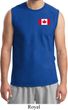 Mens Canada Tee Canadian Flag Pocket Print Muscle Shirt