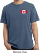 Mens Canada Tee Canadian Flag Pocket Print Pigment Dyed Shirt
