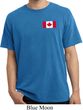 Mens Canada Tee Canadian Flag Pocket Print Pigment Dyed Shirt