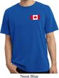 Mens Canada Tee Canadian Flag Pocket Print Pigment Dyed Shirt
