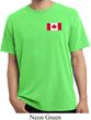 Mens Canada Tee Canadian Flag Pocket Print Pigment Dyed Shirt