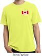Mens Canada Tee Canadian Flag Pocket Print Pigment Dyed Shirt