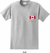 Mens Canada Tee Canadian Flag Pocket Print Pocket T-shirt