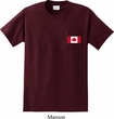 Mens Canada Tee Canadian Flag Pocket Print Pocket T-shirt