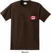 Mens Canada Tee Canadian Flag Pocket Print Pocket T-shirt