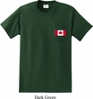 Mens Canada Tee Canadian Flag Pocket Print Pocket T-shirt