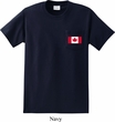 Mens Canada Tee Canadian Flag Pocket Print Pocket T-shirt